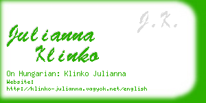 julianna klinko business card